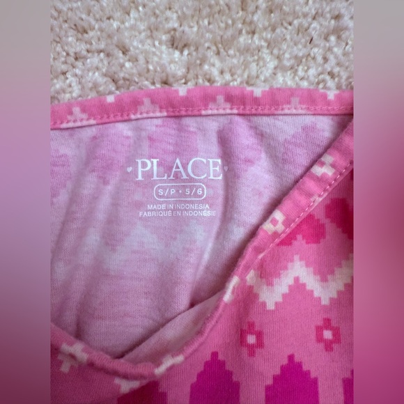 The Children's Place Pink and White Heart Dress. Girls Size Small 5/6 - Picture 2 of 2